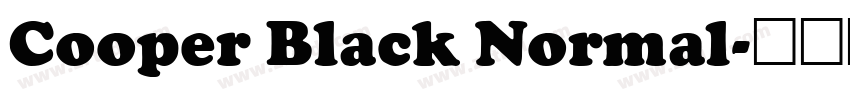 Cooper Black Normal字体转换
